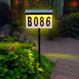 Light Up House Number for House,Solar Address Sign for Yard,Warm& Cool Solar Address light for Yard.Waterproof Solar Address Num