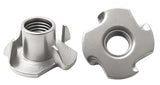 NACX 5/16-18 T-Nuts, 304 Stainless Steel Tee Nut, 4 Prong Tee Blind Nuts for Wood and Furniture, 12PCS