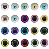 20pairs 15mm Owl Bird Human Pupil Eyes Glass Cabochon for Clay Dolls Making Sculptures Craft DIY Supplies 0.59inches