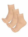 Bodycare Womens Ankle Length Solid Thumb Antibacterial & Super Soft Socks Pack Of 3 Lite Skin..