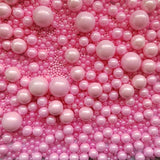 Homankit Edible Pink Pearl Sugar Sprinkles Candy Mixing Size Baking Cake Decorations Cupcake Toppers Cookie Decorating Wedding P