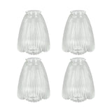 Aspen Creative 23061-4A Contemporary Clear Ceiling Fan Glass Shade.2-1/8Fitter.Size:4-7/8D x 5-1/4H.4Pcs/Pack