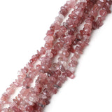 LAIDANLA Strawberry Quartz 400pcs Natural Chip Stone Beads 5-8mm Healing Crystal Irregular Gemstones Drilled DIY Loose Rocks Bea