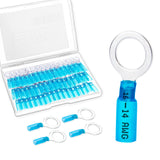 60 PCS Heat Shrink Wire Connectors,16-14 AWG Ring Terminals, 16-14 Gauge 5/16 Stud(M8) Automotive Marine Ring Connectors by Hous