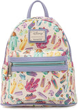 Loungefly Disney Crystal Sidekicks All Over Print Womens Double Strap Shoulder Bag Purse