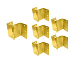 QCAA Heavy Duty 3.5 Swing Clear Offset Door Hinge Loose Pin, 1/4 Radius, Expandable Door Hinge, Brass, Made in Taiwan, 6 Pack