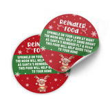 Magic Reindeer Food Holiday Sticker Tags | 40 Pack 2Circle Label Stickers Santa Christmas DIY Baggies Poem Elf Making Kit Tr
