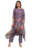 Libas Women'S Silk Blend Kurta Set (400293_Mauve_M)