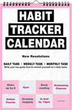Accuprints Wall Red Habit Calendar For Wall - 120 Gsm Paper, 12 Pages, 12 By 18 Inch