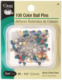 Dritz 44 Color Ball Pins, 11/4Inch (100Count)