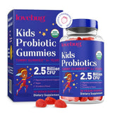 Lovebug Kids Probiotic Gummies - Organic Chewable Probiotics for Kids Aged 4+, Soil-Based Childrens Probiotic for Gut Health, Co