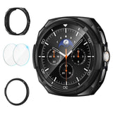 Goton 3-in-1 Accessories for Samsung Galaxy Watch 8 Classic 46mm Screen Protector, TPU Case Cover + Bezel Ring + 2-Pack Tempered