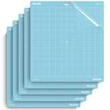 Nicapa Light Grip Cutting Mat for Cricut Maker 3/Maker/Explore 3/Air 2/Air/One (12x12 inch,5 Mats) Light Adhesive Sticky Blue Qu
