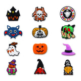 ROLYTA 12 Pcs Halloween Theme Silicone Focal Beads for Pens, 12 Styles Halloween Pumpkin Pen Charms, Cute Silicone Charms for Gi
