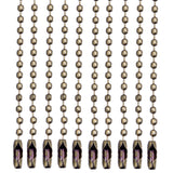 Lemonkey 10Pcs Ball Beads Chain Bulk,Bronze Keychain Rings Metal Chain,4 Inch Dog Tag Metal Small Chain with Connectors for Hang