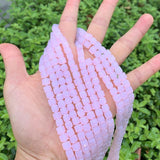 200pcs Czech Faceted Cube Crystal Glass Beads Spacer 6mm (0.24 Inch) Rose Opal