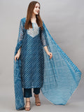 Anni Designer Women'S Cotton Blend Straight Printed Kurta With Pant & Dupatta (Doremi Kerocin-Nw_S_Kerocin_Small),Kerocin,S,,,