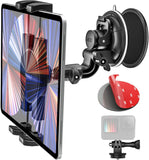 Windshield Car Tablet Holder, Heavy Duty Suction Cup Window Dashboard Tablet Mount for Car/Truck/Vehicle/SUV with 1/4'' Screw fo