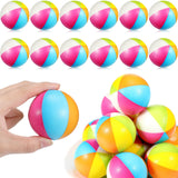 Jerify 24 Pcs Mini Beach Stress Balls 2.5 Inch Foam PU Relief Stress Ball Mini Rainbow Blow Up Beach Balls Toys for Girls Boys B