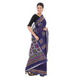 Tamaira Fashion Womens Plain Cotton Saree (Ab12_Dark Blue)