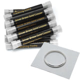 Hillsuren 12 Pcs Jewelry Cleanning Cloth with Tube 7 x 6 Inch Silver Polishing Cloth Brass Cleaner for Sterling Silver Brass Gol