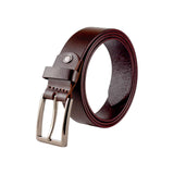 Crabby Hunt Brown Leather Belt For Men Genuine Leather Strap With Sleek Silver Buckle | Durable & Stylish For Formal | Busines