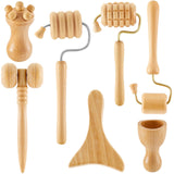 7 Pcs Wooden Face Massage Tool Set Wood Maderoterapia Kit Face Sculpting Tool Skin Care Facial Massager Cupping Facial Cups Cont