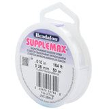 Beadalon SuppleMax Illusion Beading Cord, 0.25 mm / 0.010 in, Clear Monofilament, 50 m / 164 ft