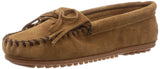 Minnetonka Women's Kilty Suede Hardsole Moccasin, Dusty Brown, 6 M US