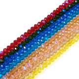Elecrelive 680pcs 6mm Briolette Crystal Beads Faceted Rondelle Glass Beads Colorful Loose Beads for DIY Beading Bracelet Necklac
