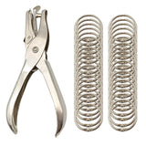 Vfrikor (40Pack) Book Rings 1 Inch Binder Rings with Metal Single Hole Punch.Nickel Plated Steel Paper Rings Metal Rings for Ind
