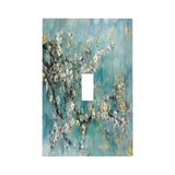 Wpshijia Abstract Flower Oil Painting 1 Gang Single Toggle Light Switch Covers Decorative Wall Plate Switchplate Electrical Face