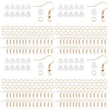 Earring Making Supplies Kit, 100 Pieces Fish Hook Earrings with Jump Rings and Rubber Backs, Silver (8550+9159+6mmKC??? 300)