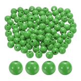HARFINGTON 100pcs 16mm Deep Green Wood Beads 4.3mm Large Hole Round Wooden Loose Spacer Beads for Jewelry Making Necklace Bracel