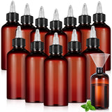 Barydat 12 Pcs Applicator Bottles for Hair, Squeeze Hair Oil Applicator Bottle Refillable Empty Plastic Bottles, Twist Cap with