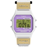 Timex Mens Classical Digital 36mm Watch - White Strap Digital Dial White Case