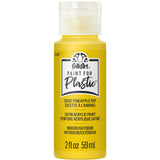 FolkArt Acrylic Craft Paint for Plastic Arts and Crafts Projects, Pineapple Pop, Indoor and Outdoor Formula, 2 fl oz, 36507