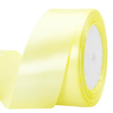 ATRBB 25 Yards 1-1/2 inch Wide Satin Ribbon Perfect for Wedding,Handmade Bows and Gift Wrapping(Light Yellow)