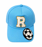 Aica Personalized Kids Cap With Initial Letter & Patch | Adjustable Summer Hat For Boys & Girls | Custom Children Cap For Travel