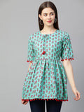 Gosriki Women'S Cotton Regular Top (Tp-Cot-10170-Green_Xl-Go_Green_X-Large),Green,,B09PMS1PSC