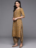 Libas Women'S Cotton Kurta Sets (400458C Mustard 2Xl