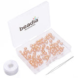 BEADIA Natural Pearl Beads Potato 4-5mm Pink Freshwater Cultured Loose Gemstone Beads for DIY Jewelry Making 13.8''/Strand HQ