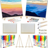 BAISITE Paint by Numbers Kit for Adults,16 Wx20 L 2 Pack Canvas for Painting Kits for Adults in Colorful Box 205206 Already Fram