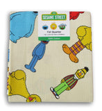 Fat Quarter 100% Cotton for Sewing Crafts 18 x 21 Inches (Elmo, Oscar, Bert and Ernie)