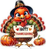 Diamond Art Kit Happy Thanksgiving Turkey, Diamond Art Painting Kit for Adults Begainners,DIY Diamond Art Ornament Desktop for H