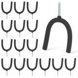 HUHOLE 16 Pack Screw in U Hooks Wall Organizers