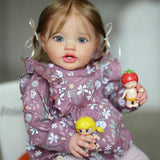 Anano Reborn Baby Dolls Girl That Look Real 24 Inch Realistic Silicone Reborn Toddler Girl Rosy Cheeks - Lifelike Squishy Newbor