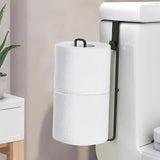 Matte Black Toilet Paper Holder Wall Mount, Storage Extra 2 Roll Tissue, Over The Tank Toilet Paper Holder, Tissue Holder for Ba