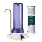 iSpring CKC1C-PB 2.5 x 10 Countertop Water Filter, SGS-Tested, Reduces Lead, Chlorine, Odors. THMs, 7000 Gallons, Up to 12 Month