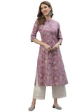 Stylum Women'S Floral Print Rayon A-Line Kurta (Fionamauve44_Mauve, Xxl)